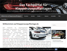 Tablet Screenshot of klappenauspuffanlage.de